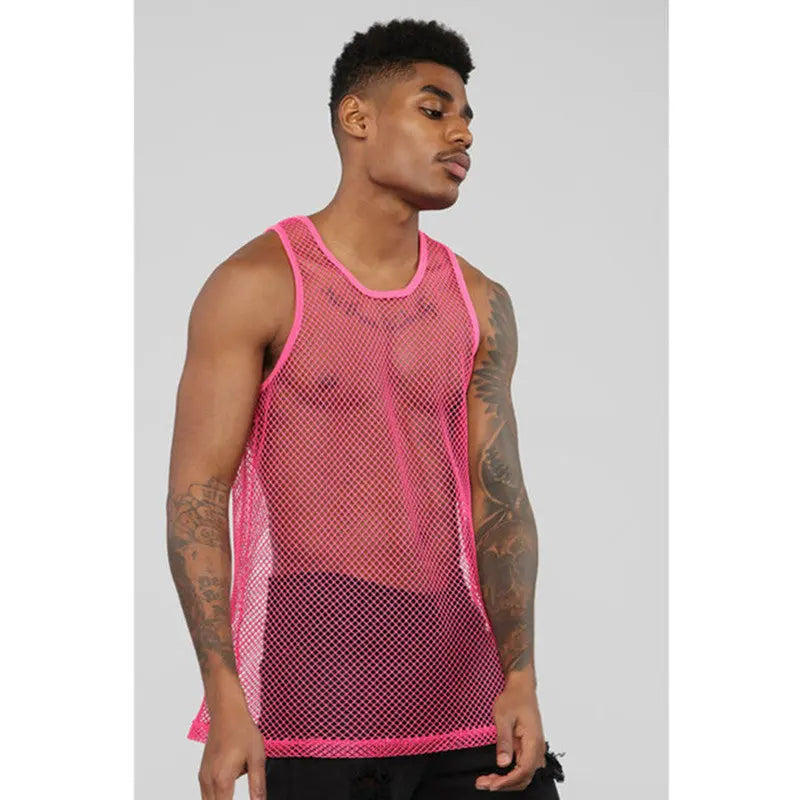 Mesh Fabric Tank Go Kink