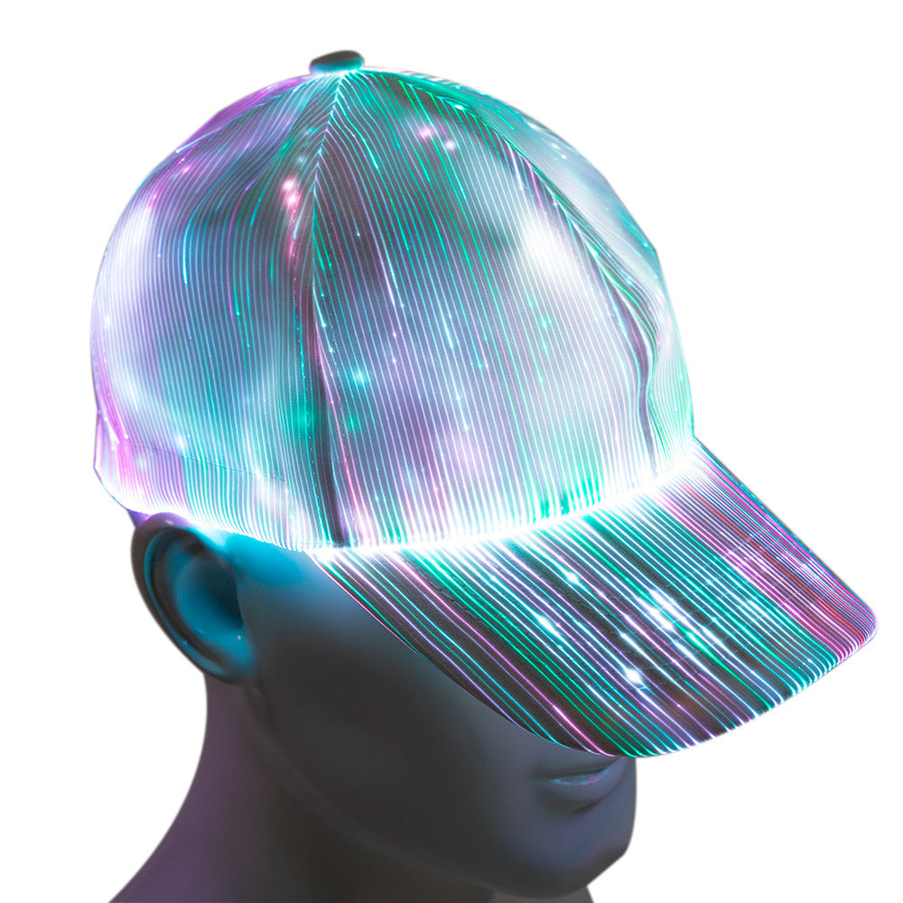 LED Fiber Optic Baseball Cap