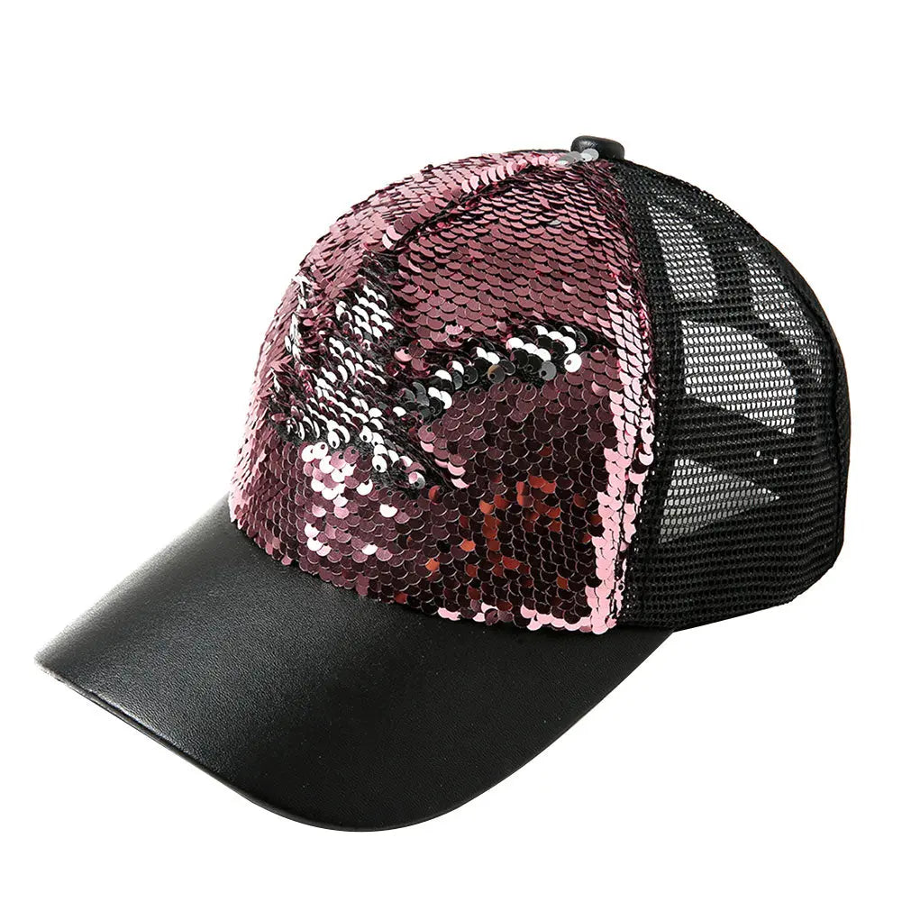 Two-tone Sequin Baseball Cap Go Kink