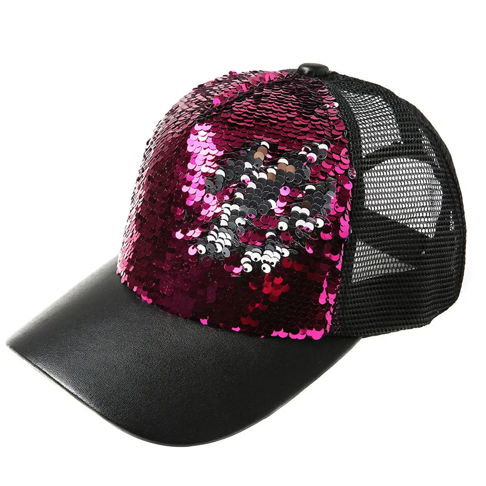 Two-tone Sequin Baseball Cap Go Kink