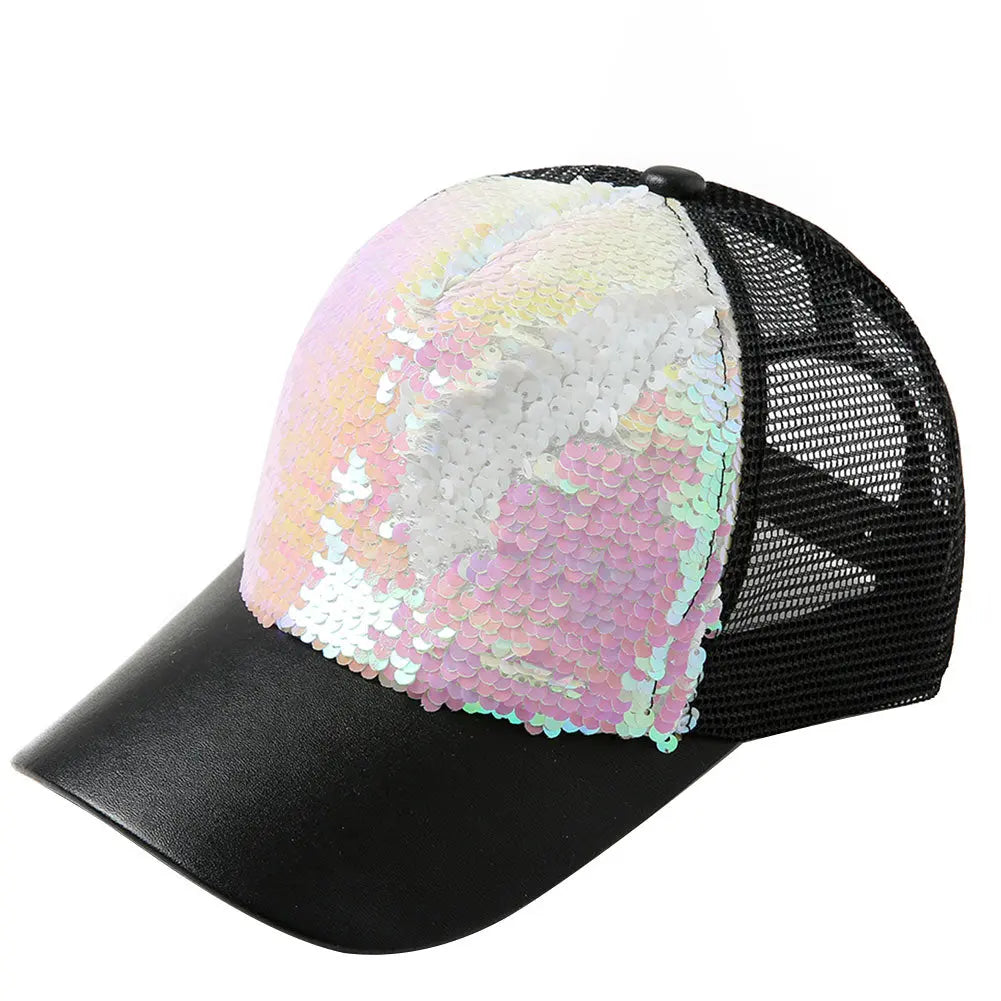 Two-tone Sequin Baseball Cap Go Kink
