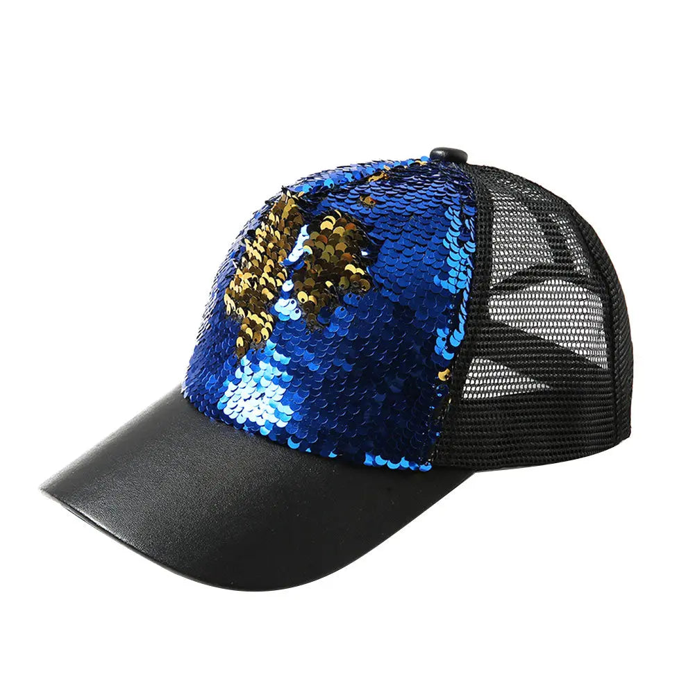 Two-tone Sequin Baseball Cap Go Kink