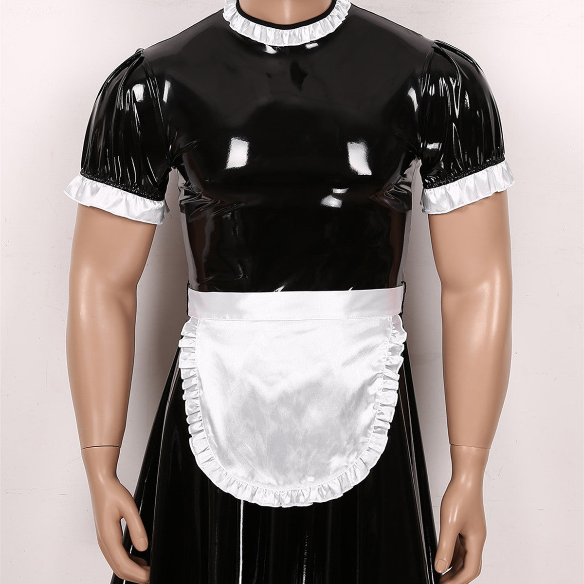 Mens Leather Waitress Outfit
