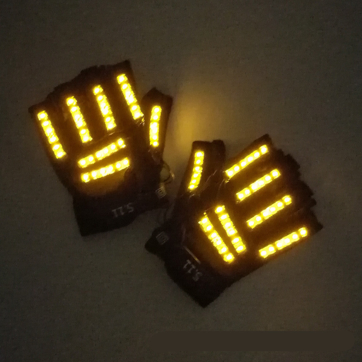 Tron Inspired LED Half Finger Gloves