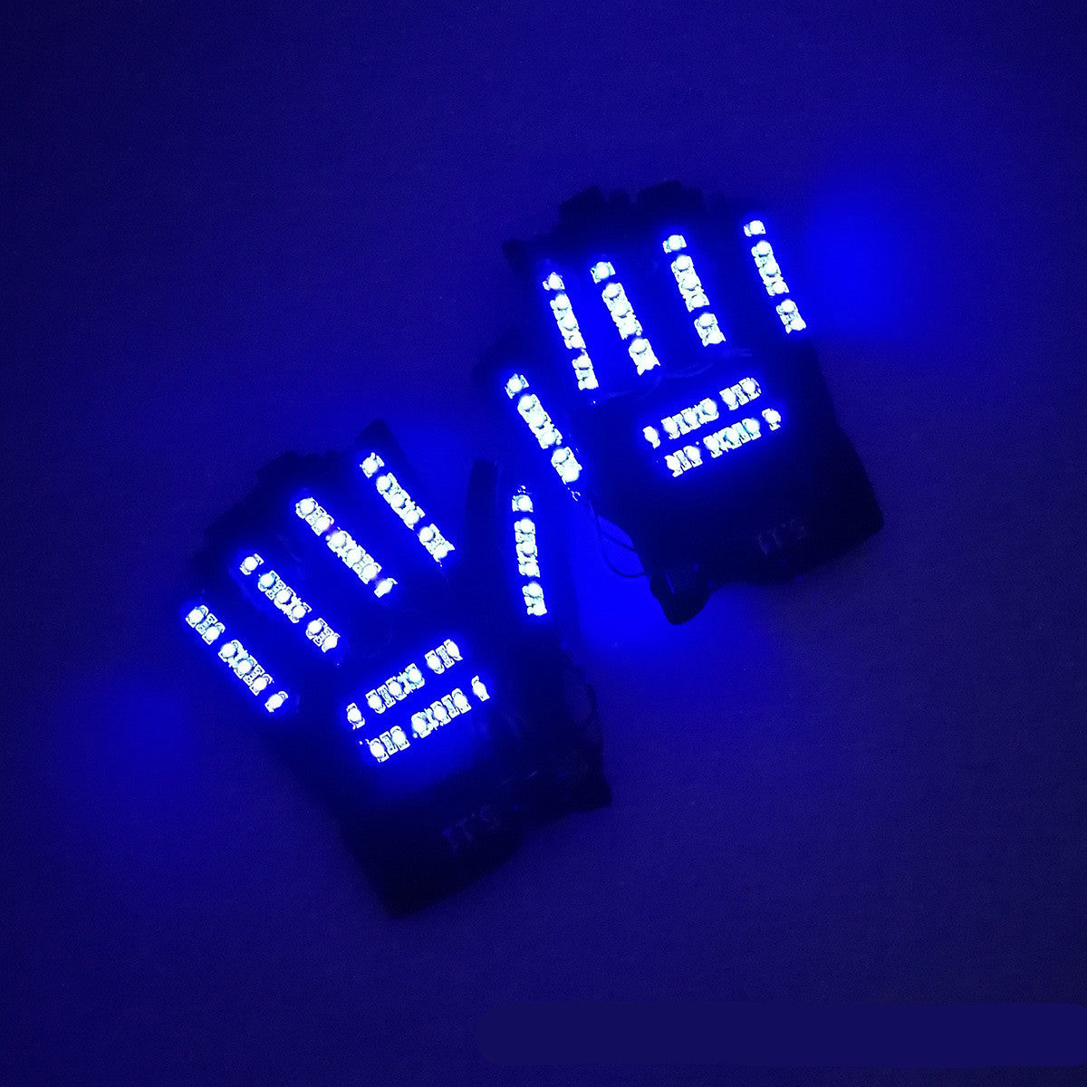 Tron Inspired LED Half Finger Gloves