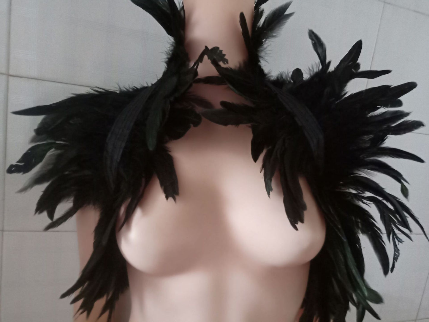 Multicolour Feather Cape