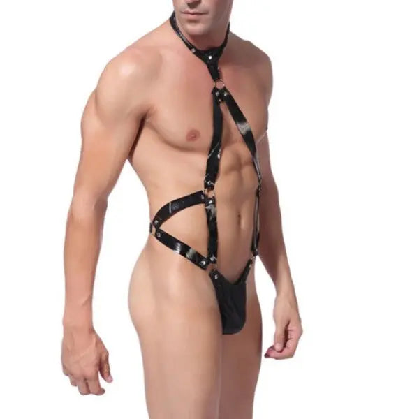 Leather Suspenders and Body Harness Go Kink