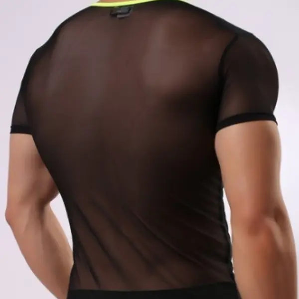 Mesh V-Neck Top Go Kink