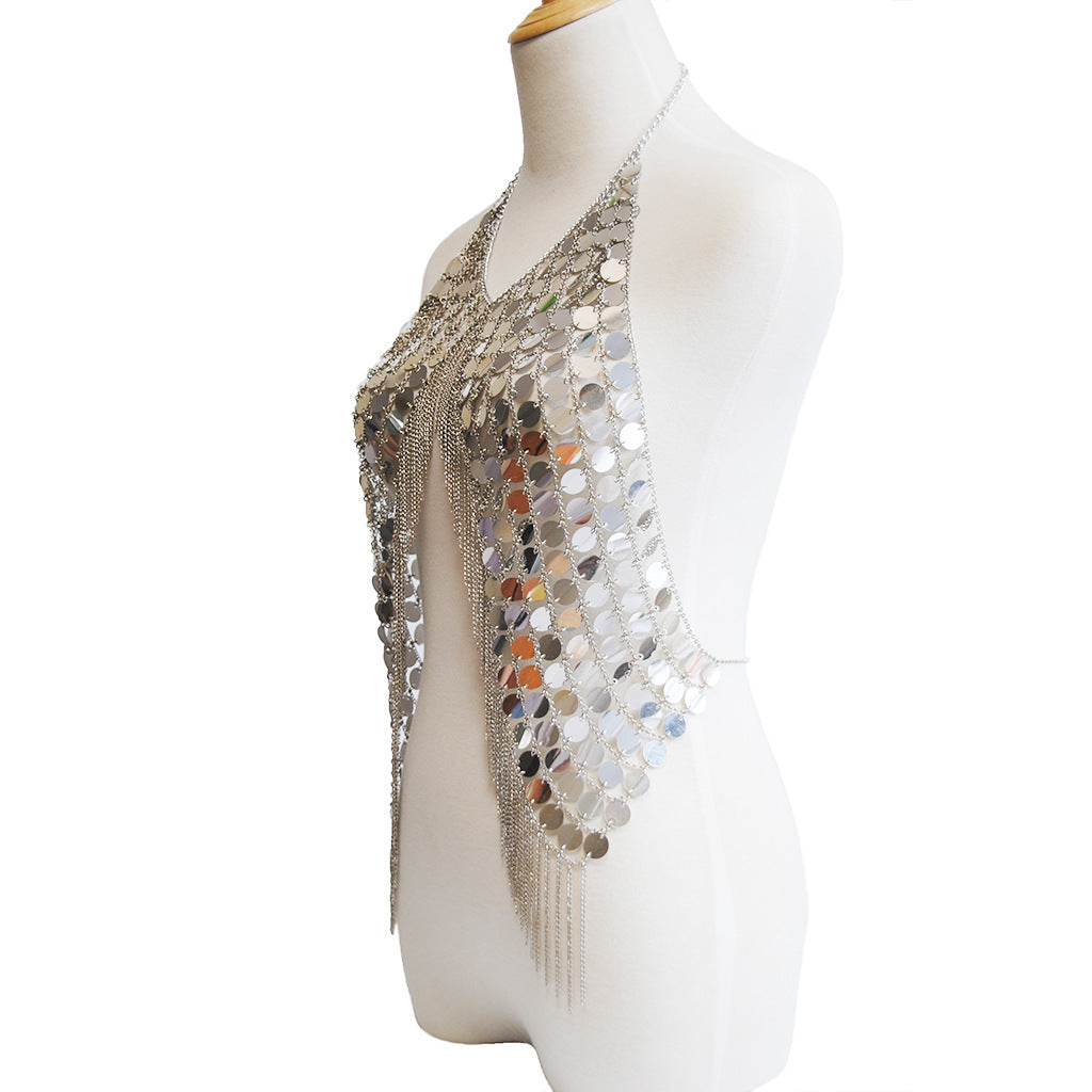 Handmade Sequin Top with Tassels