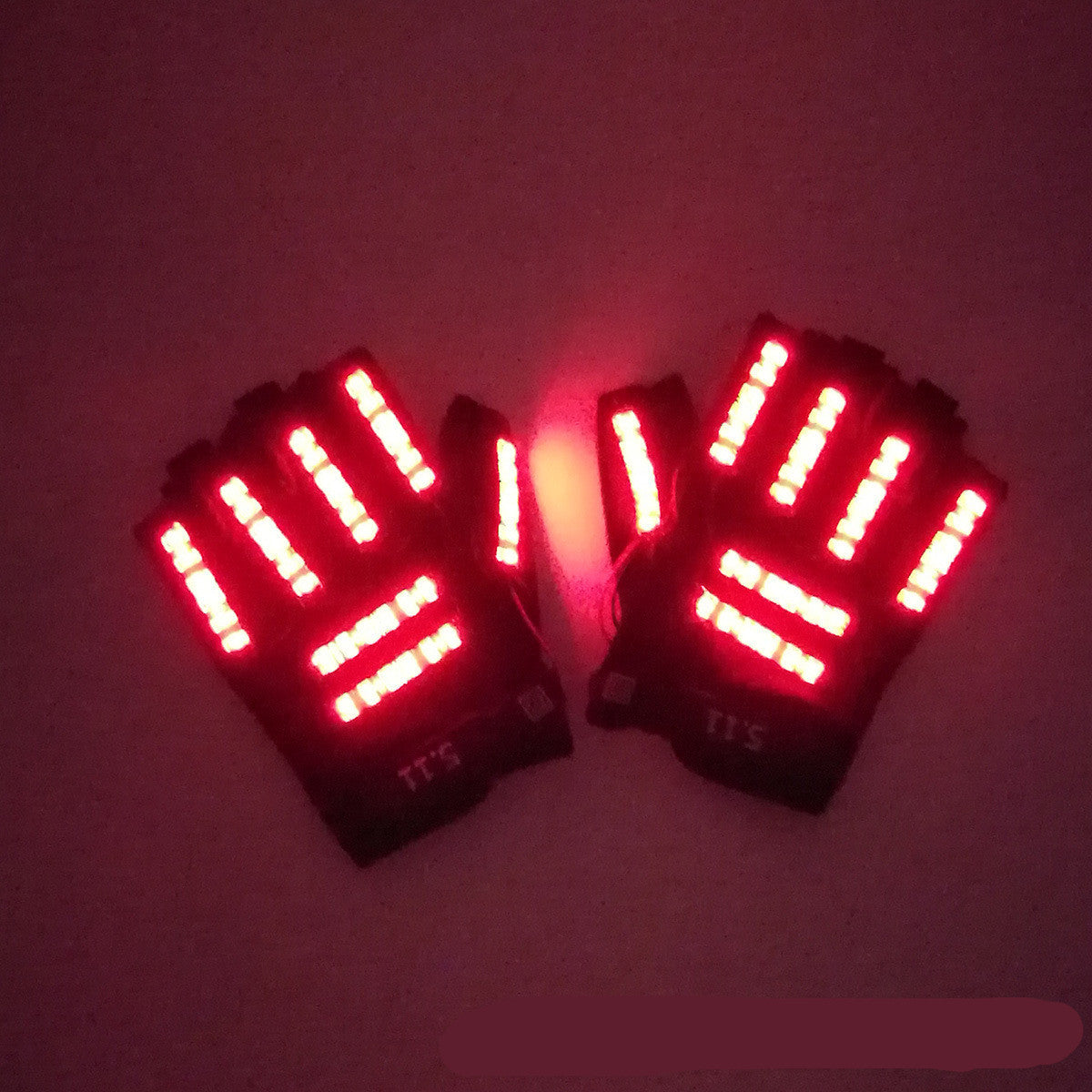 Tron Inspired LED Half Finger Gloves