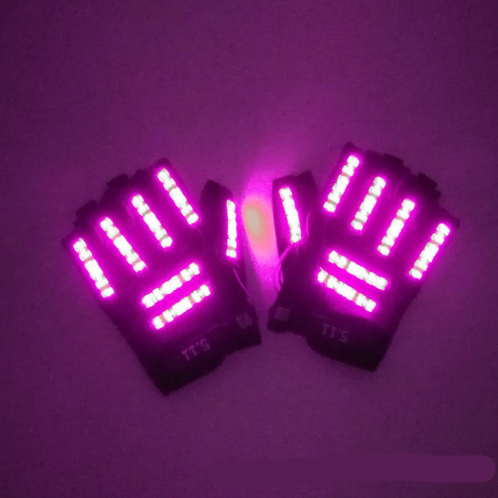 Tron Inspired LED Half Finger Gloves