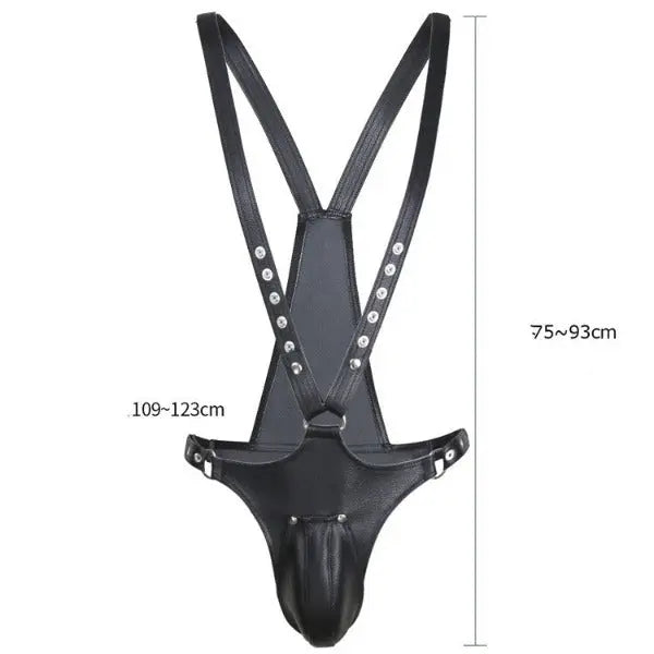 Leather Suspenders and Body Harness Go Kink