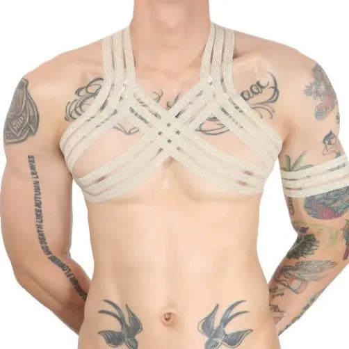 Elastic Chest Harness with Chain Go Kink