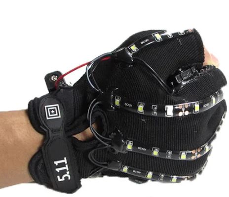 Tron Inspired LED Half Finger Gloves