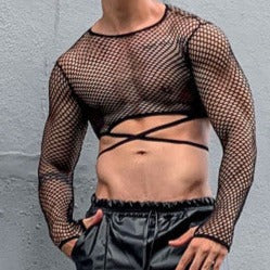 Long Sleeve Fishnet Top