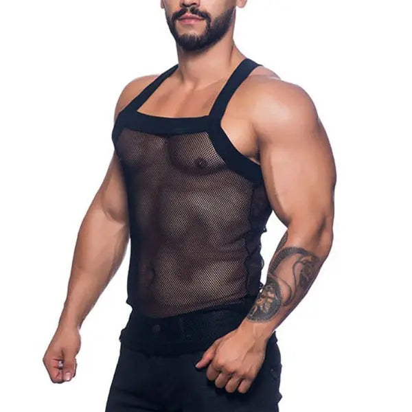 Wide-brimmed Mesh Vest Go Kink