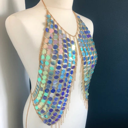 Handmade Sequin Top with Tassels