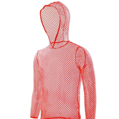Long Sleeve Mesh Vest With Hood Go Kink