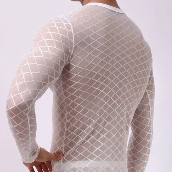 Long Sleeve Mesh Top Go Kink