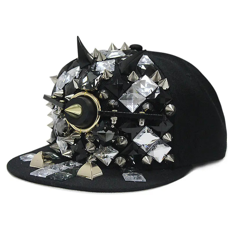 Flat Brim Rivet Baseball Cap Go Kink