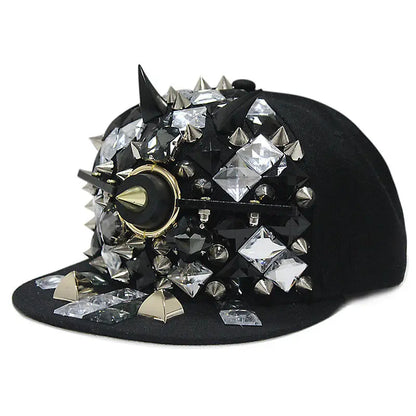 Flat Brim Rivet Baseball Cap Go Kink