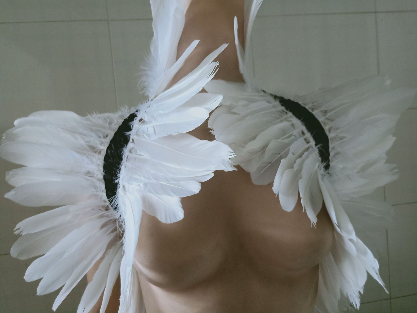 Multicolour Feather Cape