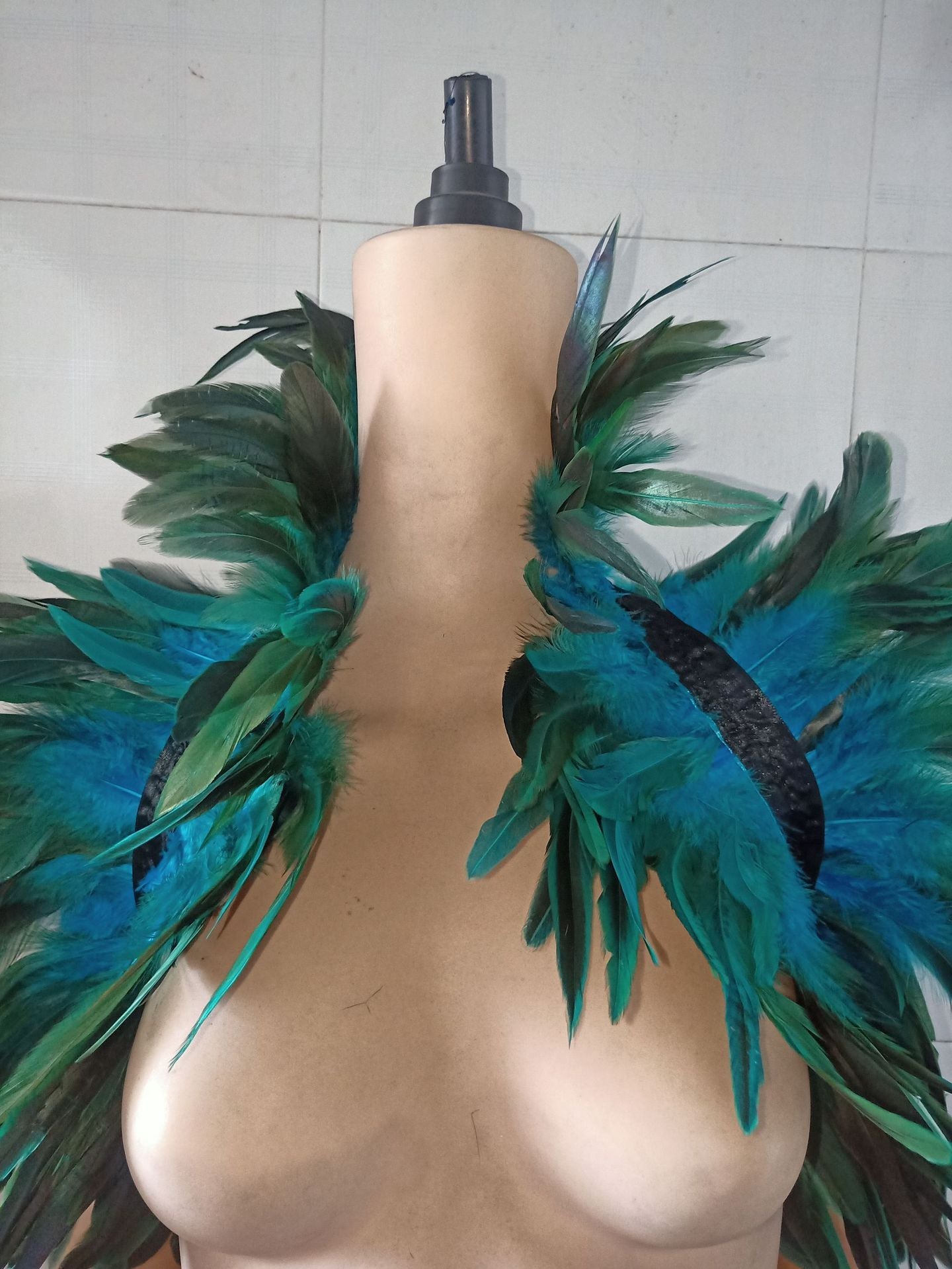 Multicolour Feather Cape