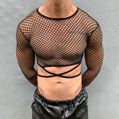 Long Sleeve Fishnet Top