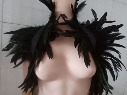 Multicolour Feather Cape