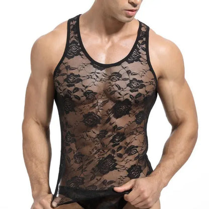 Stretch Lace Tank Top Set Go Kink