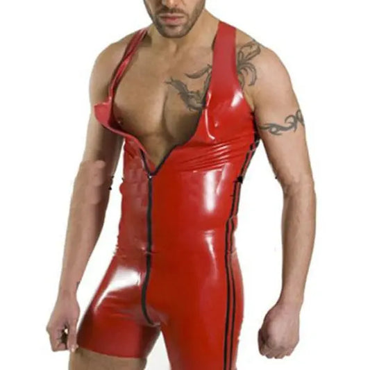 PU Leather Wrestling Suit Go Kink