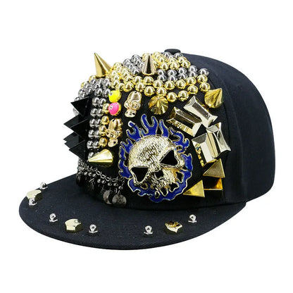 Flat Brim Rivet Baseball Cap Go Kink