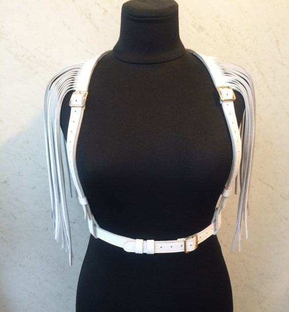 Leather Shoulder Tassel Harness