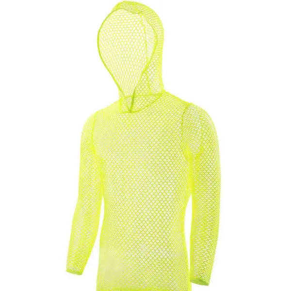 Long Sleeve Mesh Vest With Hood Go Kink