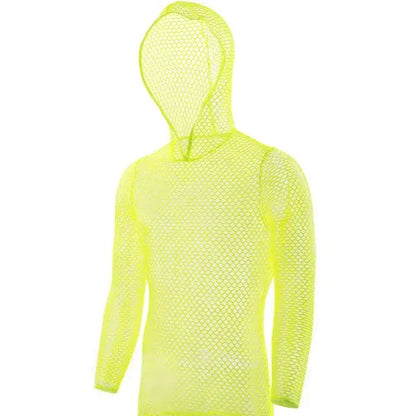 Long Sleeve Mesh Vest With Hood Go Kink