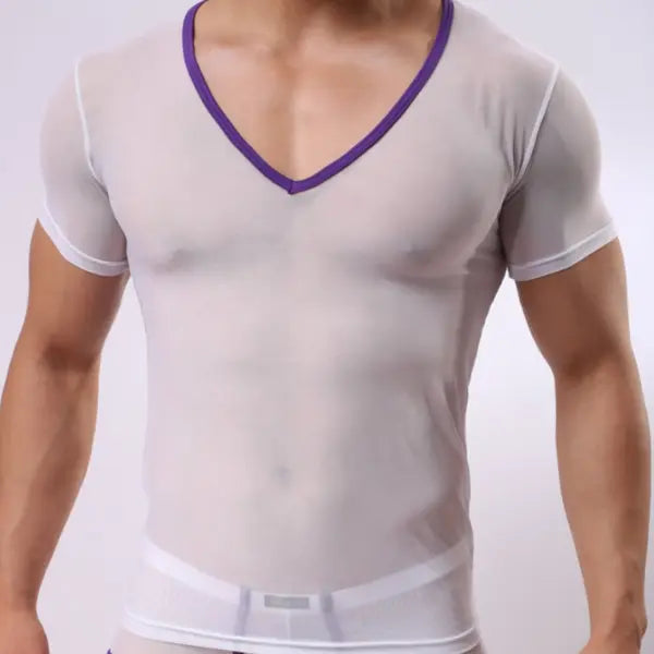 Mesh V-Neck Top Go Kink