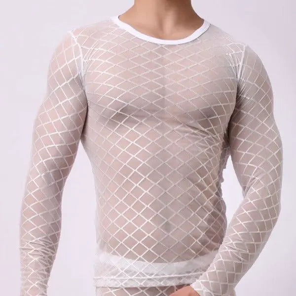 Long Sleeve Mesh Top Go Kink