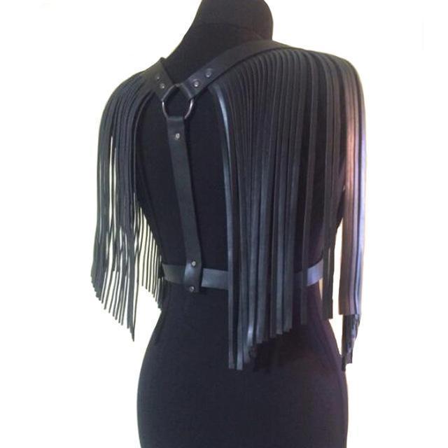 Leather Shoulder Tassel Harness