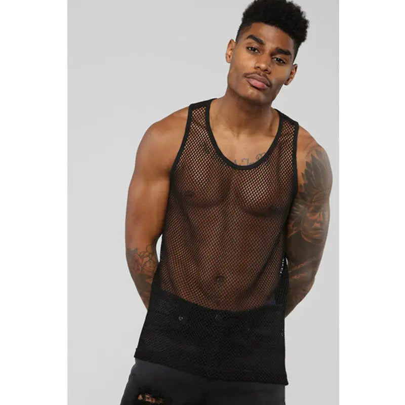 Mesh Fabric Tank Go Kink