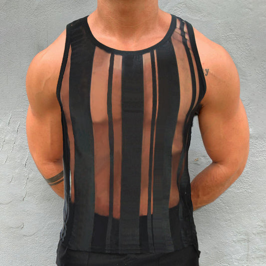 Vertical Pattern Mesh Vest