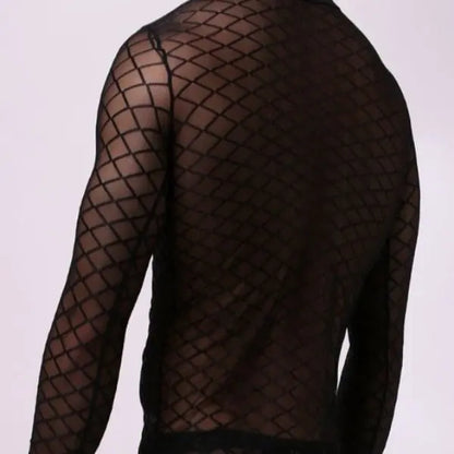 Long Sleeve Mesh Top Go Kink