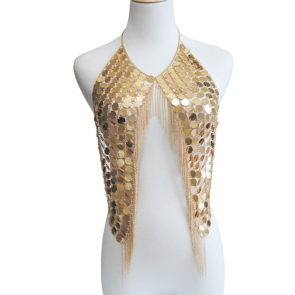 Handmade Sequin Top with Tassels