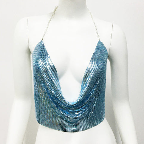 Multicolour Sequin Halter Strap