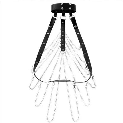 Leather Harness with Chains Go Kink