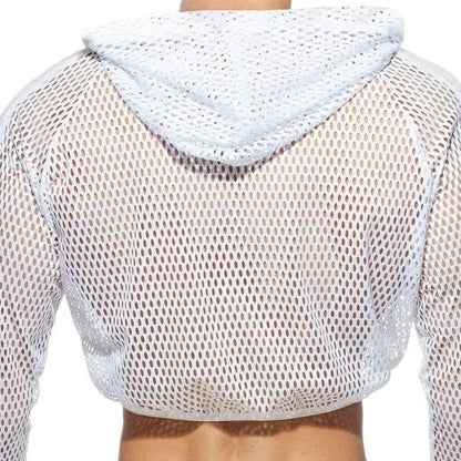 White Mesh Zippy with Hood Go Kink