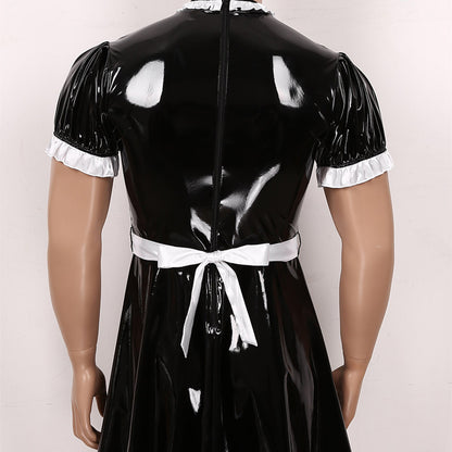 Mens Leather Waitress Outfit