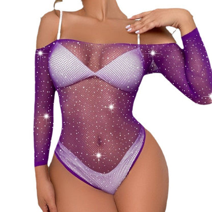 Multicolour Rhinestone One-Piece