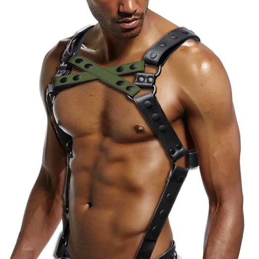 Leather Chest and Torso Harness Go Kink